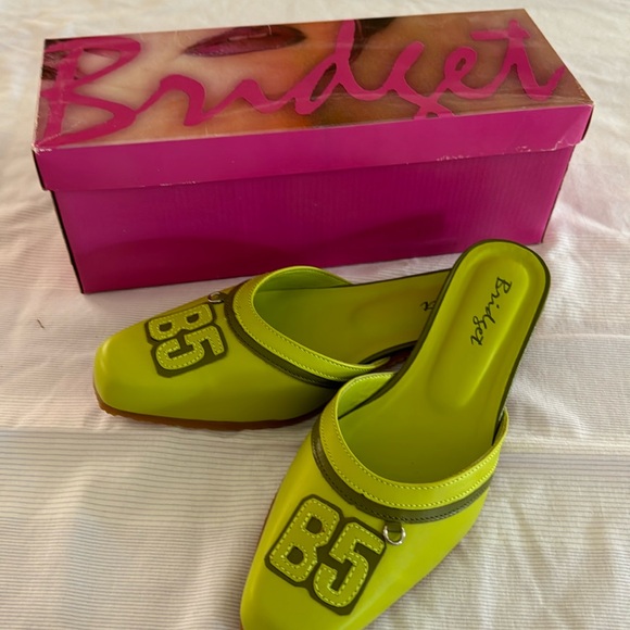 Bridget Shuster size 6 green/gray slip on leather - Picture 8 of 10